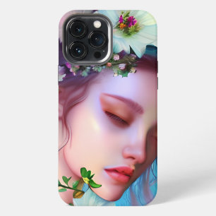 Funda Para iPhone 13 Pro Max Flores de Hada Bonitas en Arte de Fantasía de Cabe