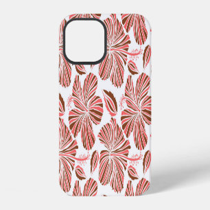 Funda Para iPhone 12 Flores de hibisco hawaiano: estilo tropical marrón