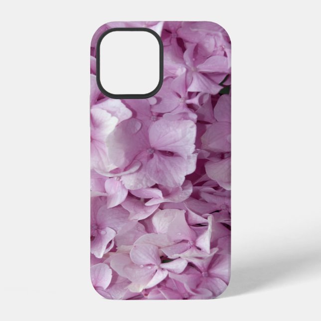 Funda Para iPhone Flores de hidrangea rosada (Reverso )