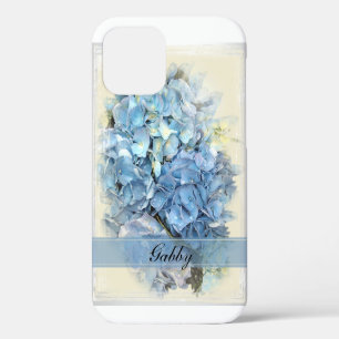 Funda Para iPhone 12 Flores de Hortensia Azules