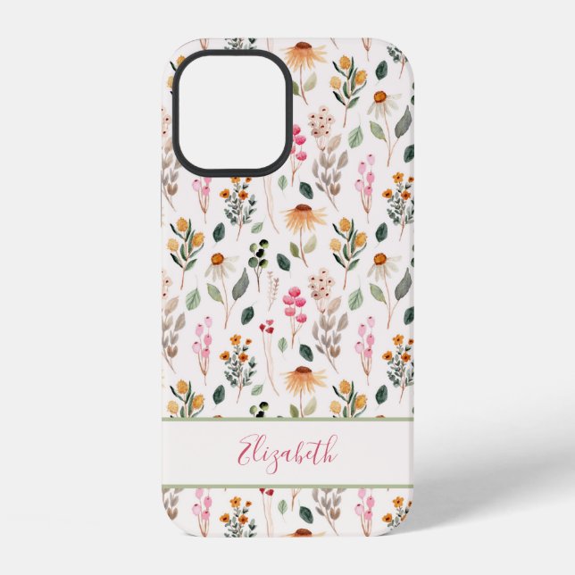 Funda Para iPhone Flores de jardín patrón único (Reverso )