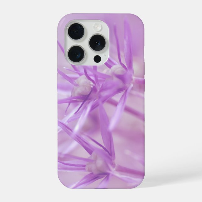 Funda Para iPhone Flores de lavanda púrpura (Reverso )
