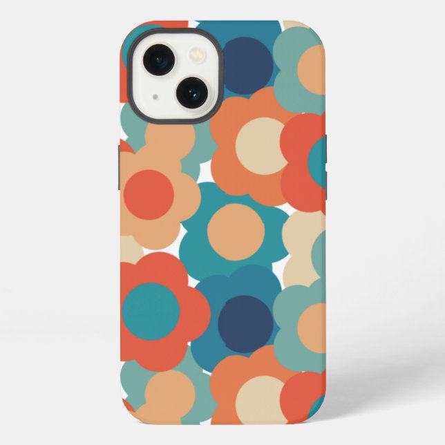 Funda Para iPhone Flores de los 70  (Reverso )