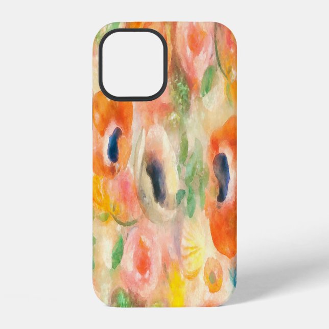 Funda Para iPhone Flores de primavera naranja (Reverso )