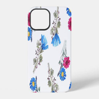 Funda Para iPhone 12 Flores de primavera rosadas botánica acuarela