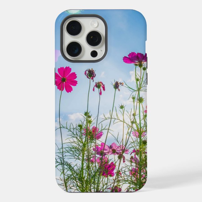 Funda Para iPhone flores de primavera y mariposa (Reverso )
