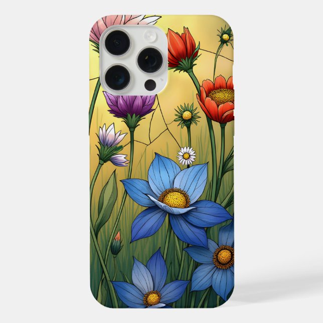 Funda Para iPhone Flores de Vidrio Emplomado (Reverso )