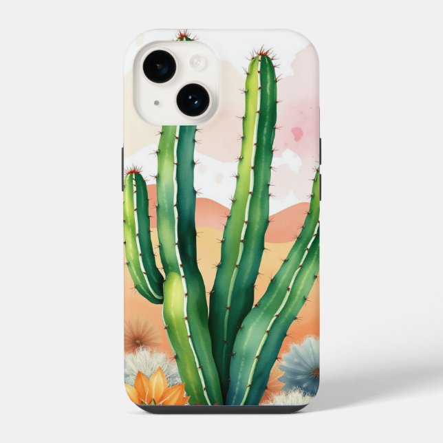 Funda Para iPhone Flores del desierto pintadas (Reverso )