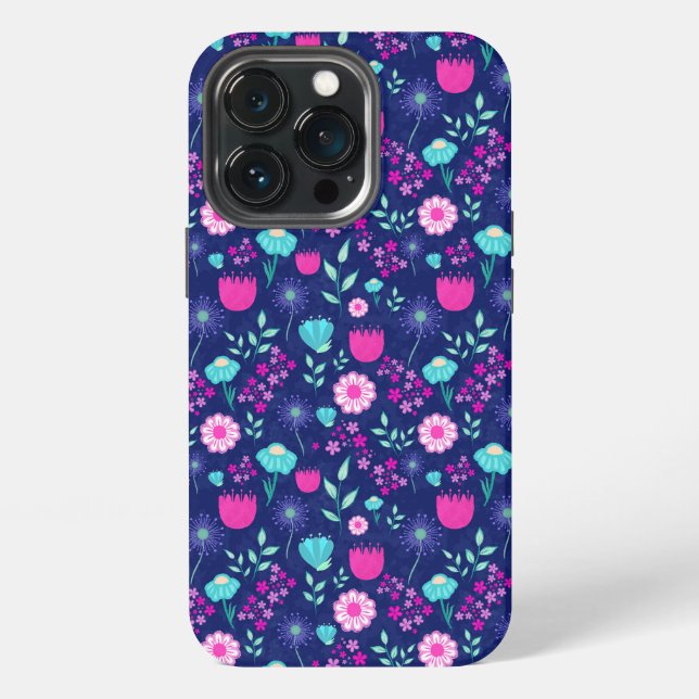 Funda Para iPhone Flores delicadas y detalles botánicos (Reverso )