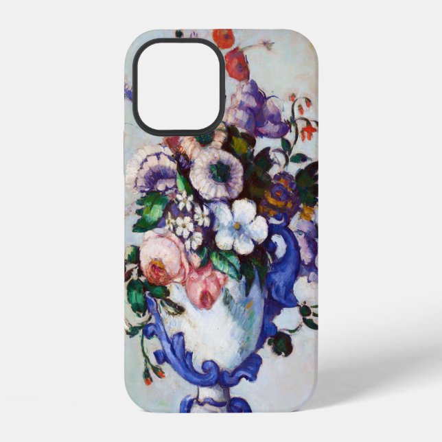 Funda Para iPhone Flores en un jarrón rococó, Paul Cezanne (Reverso )