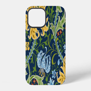 Funda Para iPhone 12 Flores grandes florales: Vintage verde oscuro