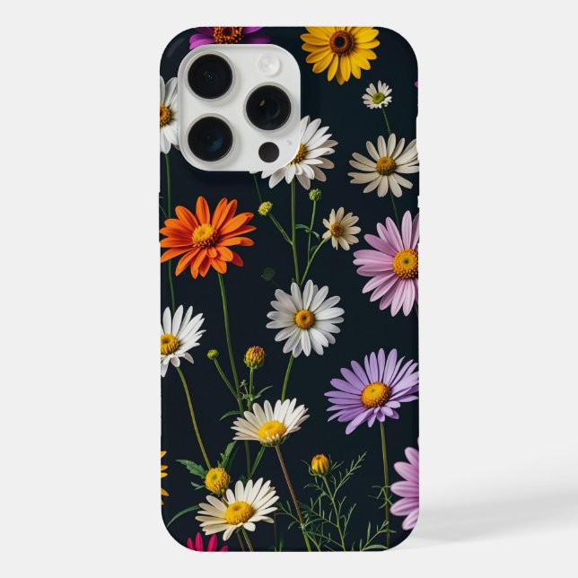 Funda Para iPhone Flores lindas en un fondo oscuro  (Reverso )