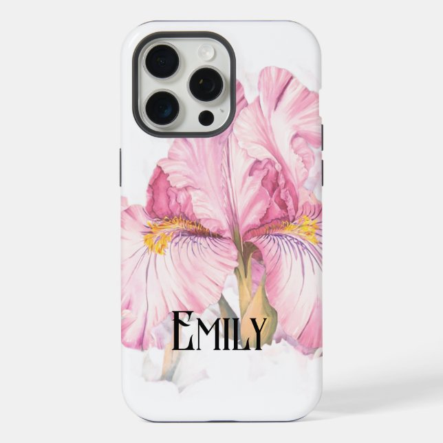 Funda Para iPhone Flores modernas rosadas de primavera lindas (Reverso )