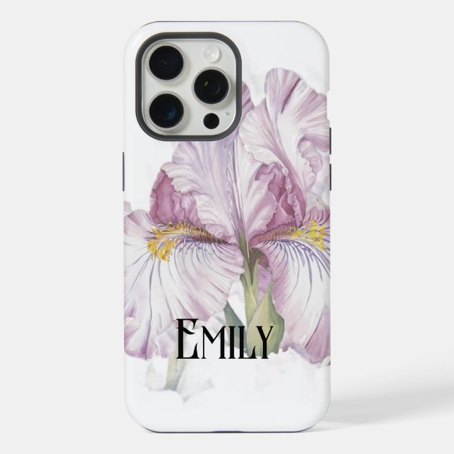 Funda Para iPhone Flores modernas y lindas de lavanda de primavera (Reverso )