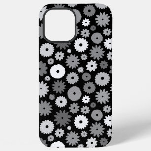 Funda Para iPhone 12 Pro Max Flores monocromas repiten patrón