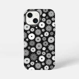 Funda Para iPhone 13 Mini Flores monocromas repiten patrón
