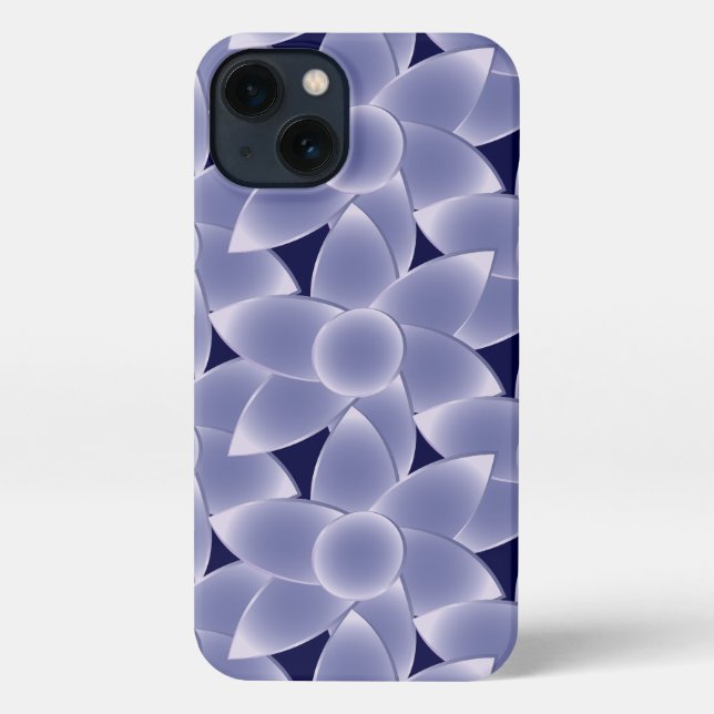Funda Para iPhone Flores moradas (Reverso )