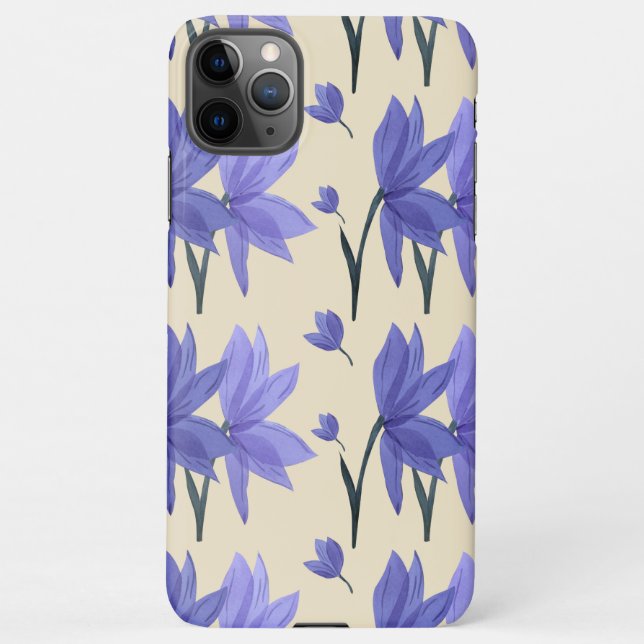Funda Para iPhone Flores moradas de bonito (Reverso)