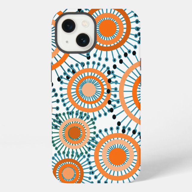 Funda Para iPhone Flores Naranjas  (Reverso )