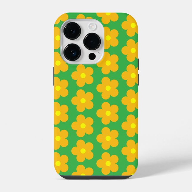 Funda Para iPhone Flores naranjas claras (Reverso )