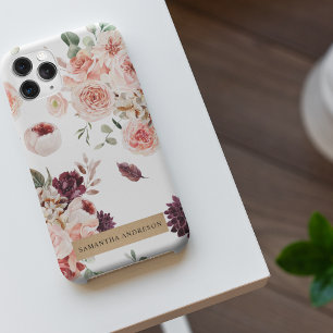 Funda Para iPhone 11Pro Max Flores pasteles modernas y regalo personalizado de