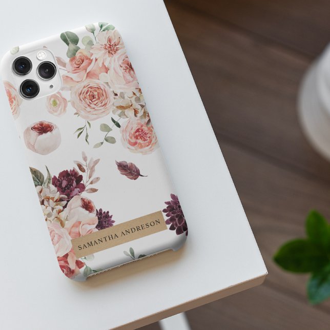 Funda Para iPhone Flores pasteles modernas y regalo personalizado de (Subido por el creador)