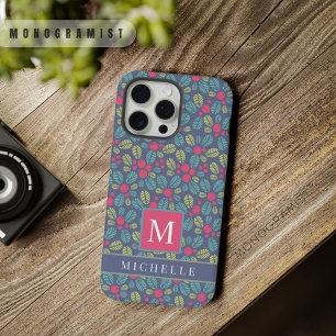 Flores personalizables gris azul floral rosa verde