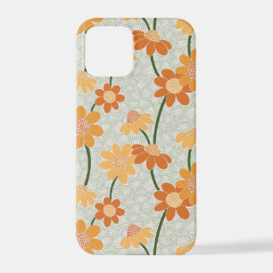 Funda Para iPhone 12 Pro Flores retro de los años 70 apagadas