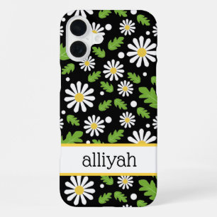 Funda Para iPhone 16 Plus Flores Retro Hippie Patrón de Margarita