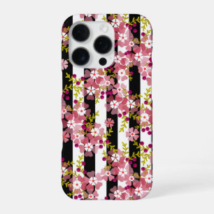 Funda Para iPhone 16 Pro Flores rosadas