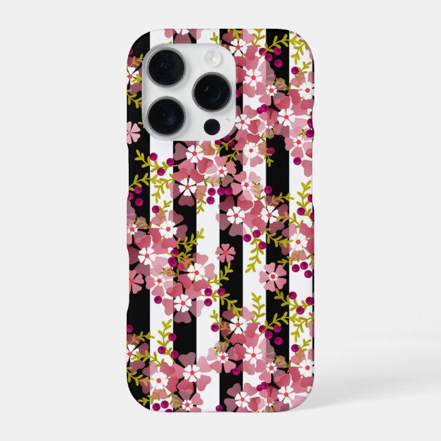Funda Para iPhone Flores rosadas (Reverso)