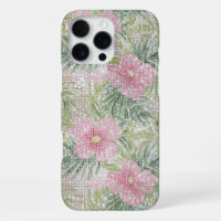 Flores rosadas tropicales esparcen