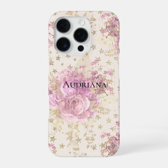 Funda Para iPhone Flores rosas de moda (Reverso)