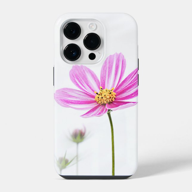 Funda Para iPhone Flores salvajes rosadas (Reverso )