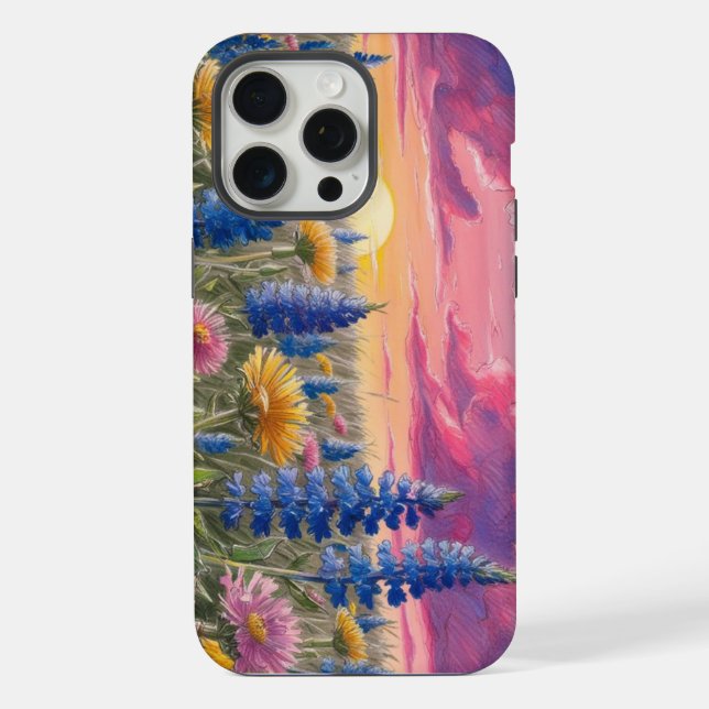 Funda Para iPhone Flores silvestres (Reverso )