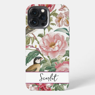 Funda Para iPhone 13 Pro Max Flores silvestres acuarelas modernas elegantes