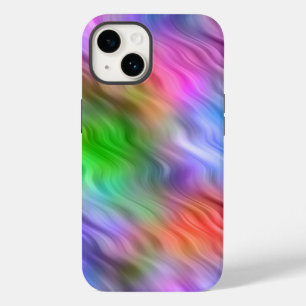 Funda Para iPhone 14 Flores Silvestres Coloridas Textura Ondulada