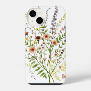 Funda Para iPhone 14 flores silvestres delicadas