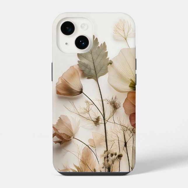 Funda Para iPhone Flores silvestres secas prensadas (Reverso )