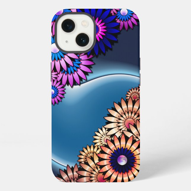 Funda Para iPhone Flores Suaves y Funky (Reverso )