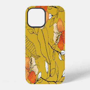 Funda Para iPhone 12 Flores Tropicales: Papel de escritorio exótico.