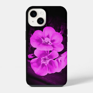 Funda Para iPhone 14 Flores Tropicales Rosa Brillante