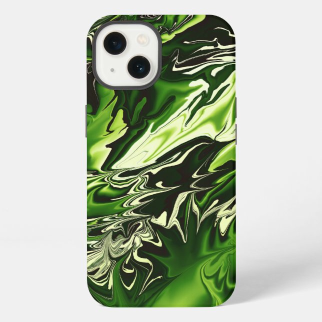 Funda Para iPhone Flores verdes (Reverso )