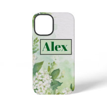 Flores Verdes Acuarela Moderna & personalizar