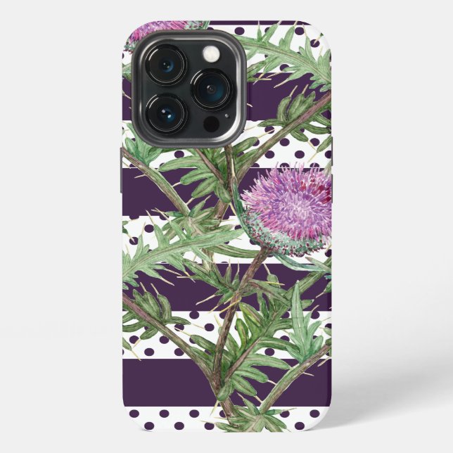 Funda Para iPhone Flores violetas silvestres (Reverso )
