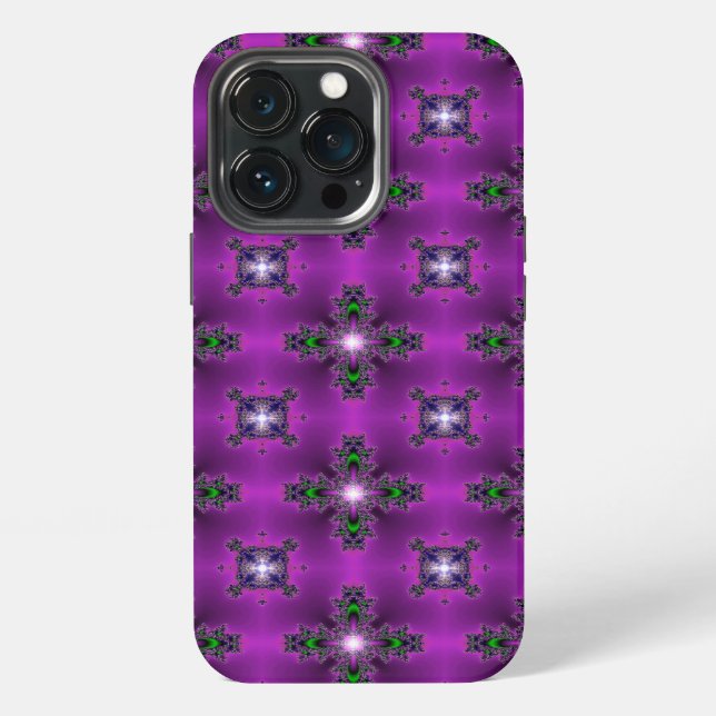 Funda Para iPhone Flores y estrellas abstractas de Artdeco (Reverso )