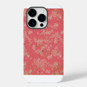 Funda Para iPhone 14 Pro Flores y Hojas Japonesas Vintage Estresadas