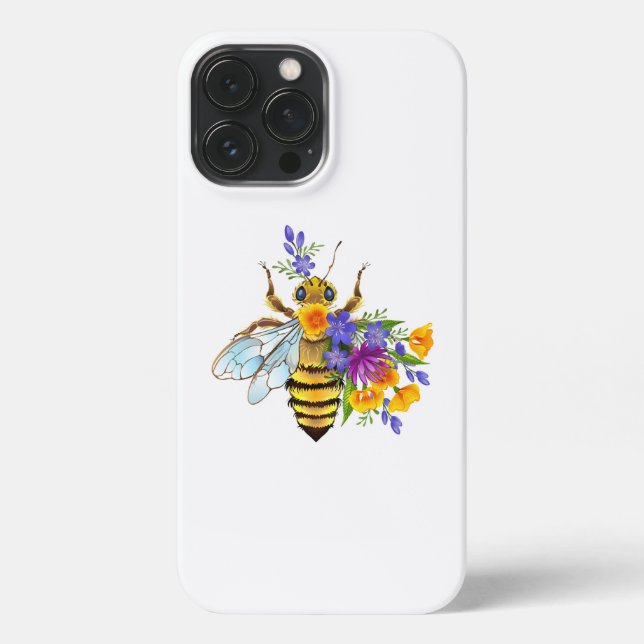 Funda Para iPhone Flower bee with wild plants (Reverso )