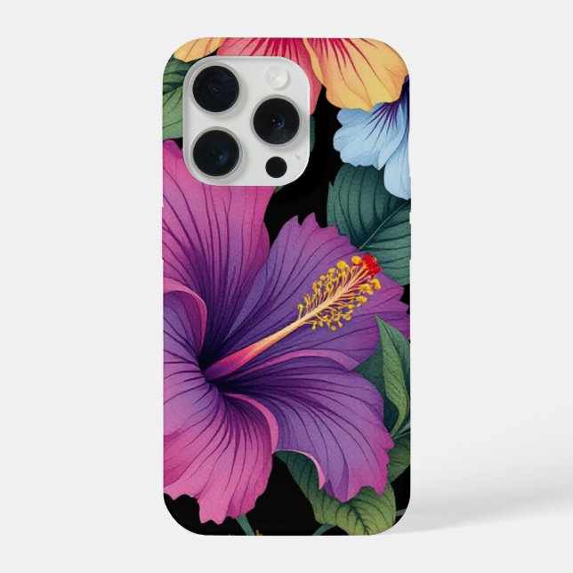 FUNDA PARA iPhone FLOWERS TROPICAL (Reverso )