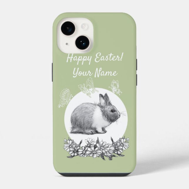 Funda Para iPhone Fluffy el conejo (Reverso )
